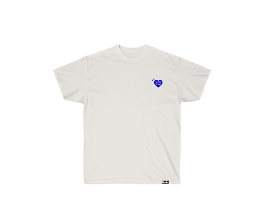 Blue Heart - White