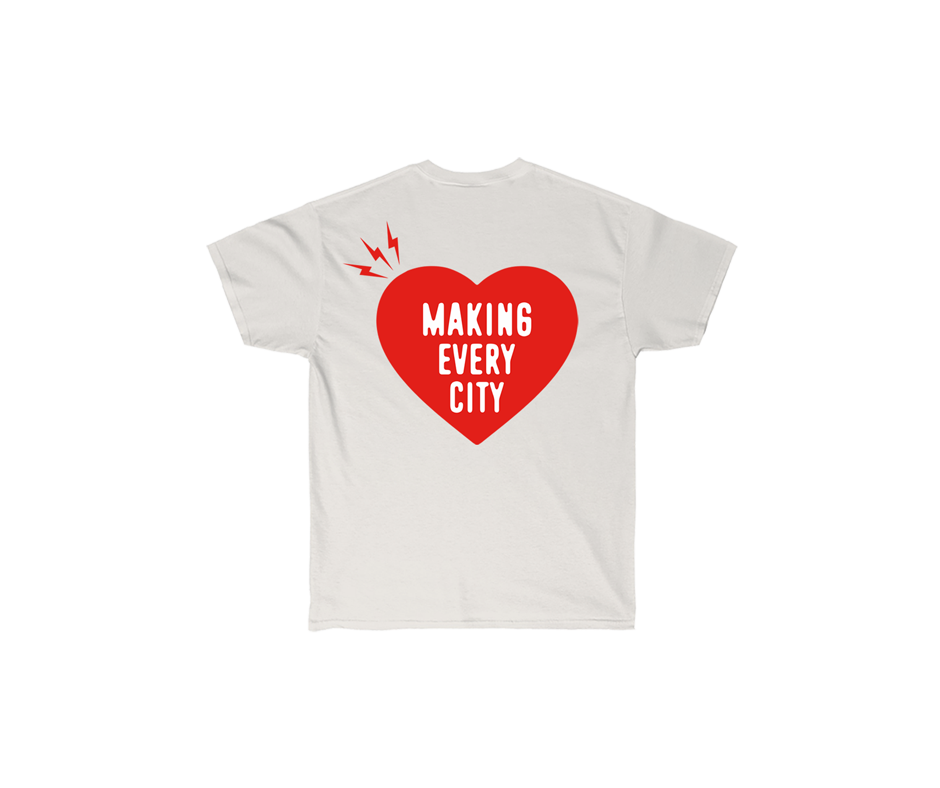 red heart - White