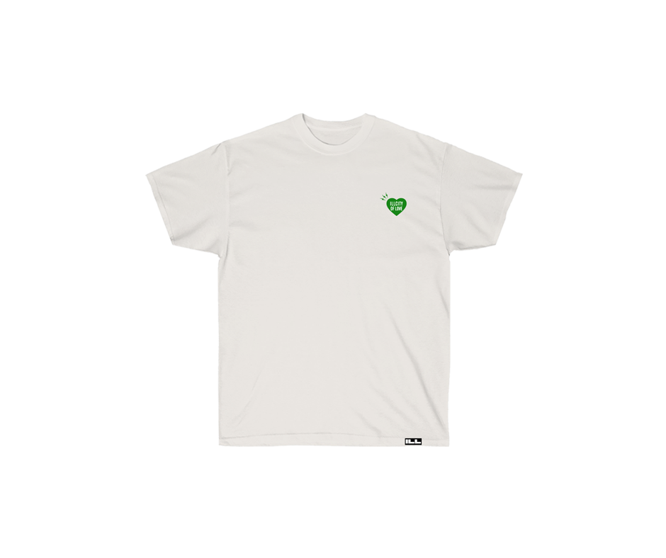 green heart - White