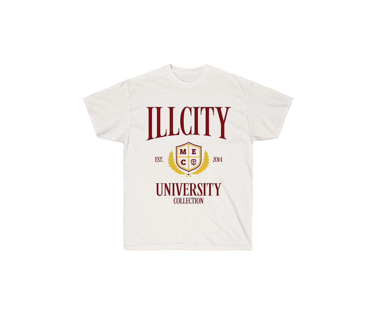 University - White (Maroon and Yellow)
